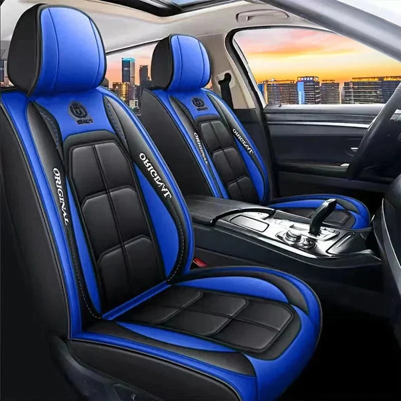 Autositzbezug Vamoa Seat in Blau, Kunstleder, im Fahrzeuginnenraum