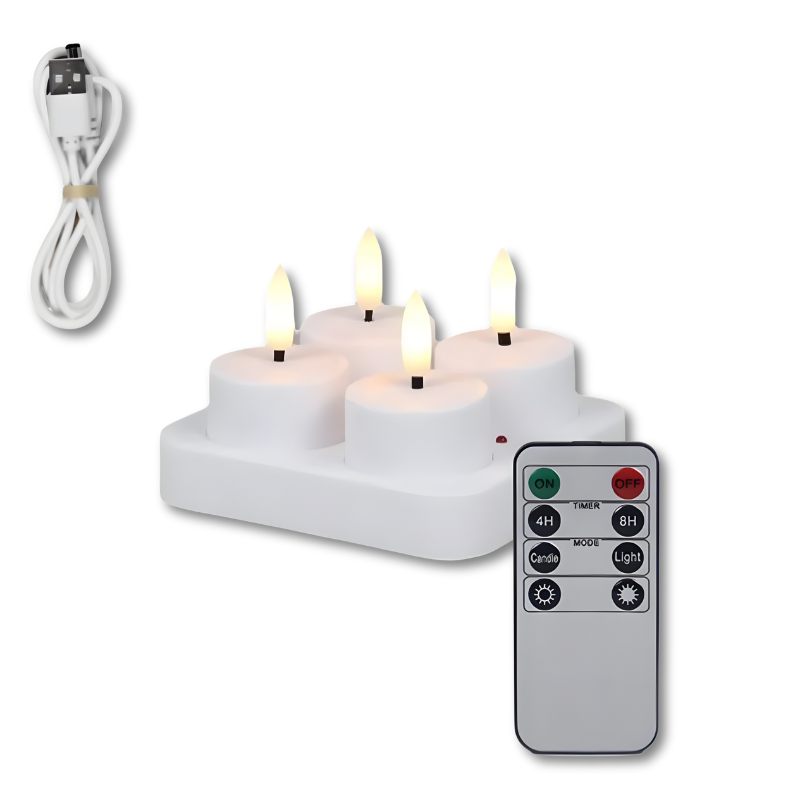 LED-Kerzen 4er-Set