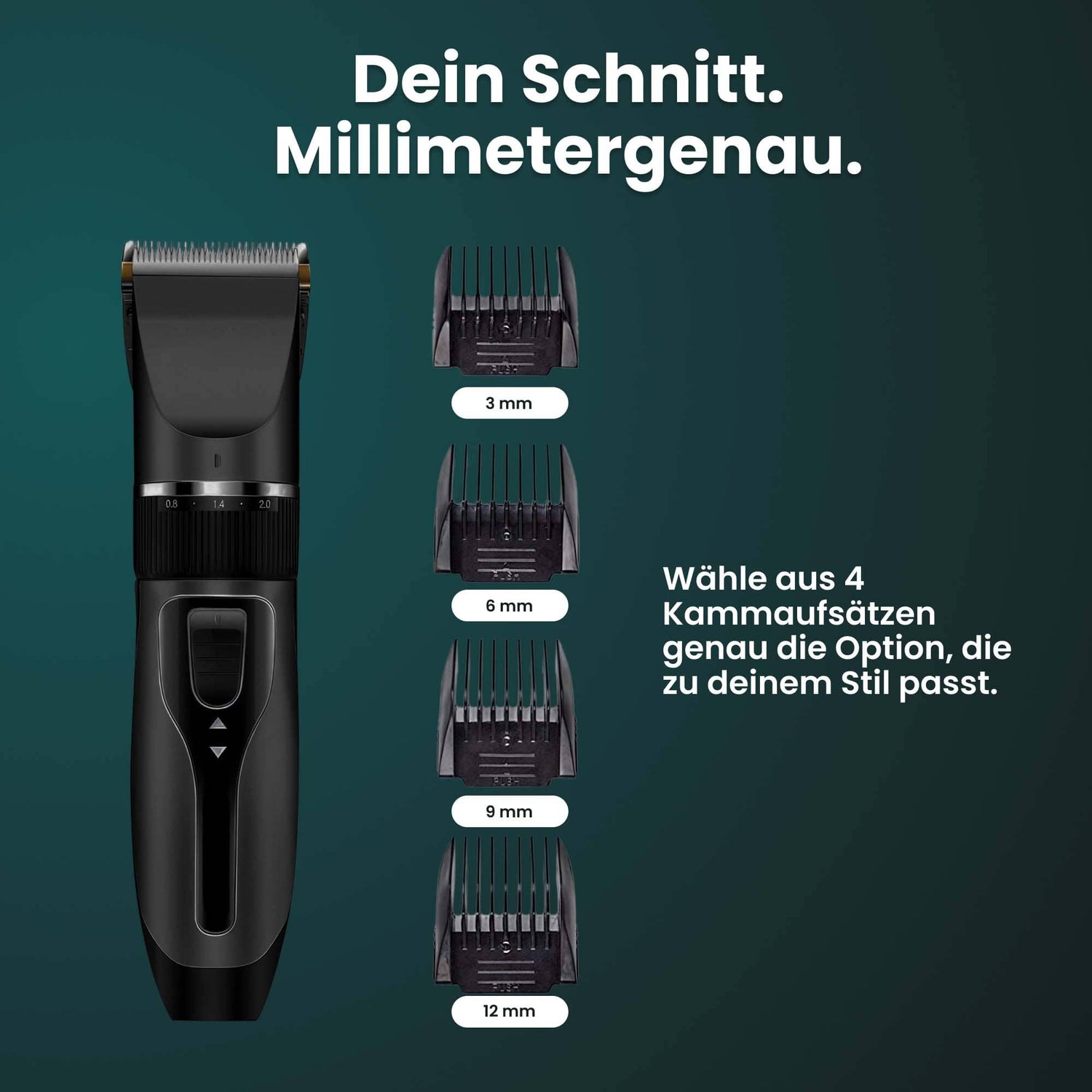 Haarschneider mit Aufsätzen