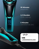 Elektrorasierer in der Hand