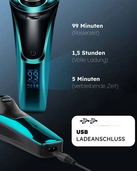 Elektrorasierer in der Hand