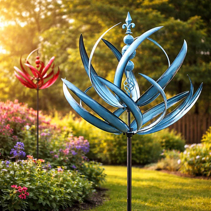 Windspiel Metall Lotusform