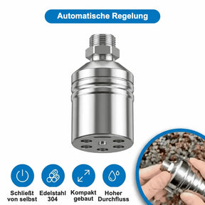 Automatisches Wasserstandregelventil Vamoa Clear aus Edelstahl 304, schließt von selbst, kompakt, hoher Durchfluss